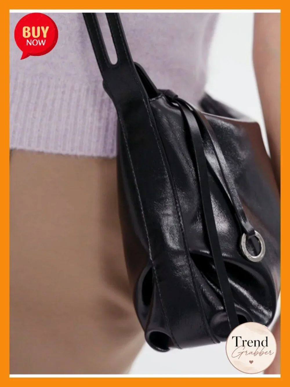 Leather Slouchy Hobo Crossbody Bag Shoulder Purse for Women